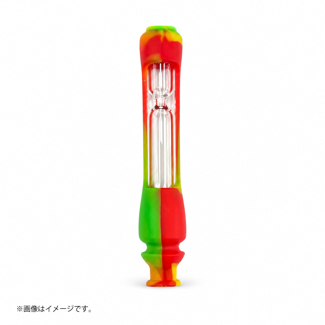 ワンヒッター シリコンパイプ|ガラスインナー スティック型 全4色(GYD320)