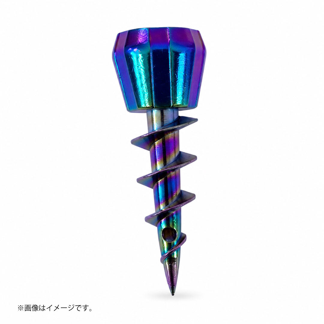 スクリューパイプ ドリル型 簡易パイプ|携帯メタルパイプ ゴールド/レインボー 喫煙具