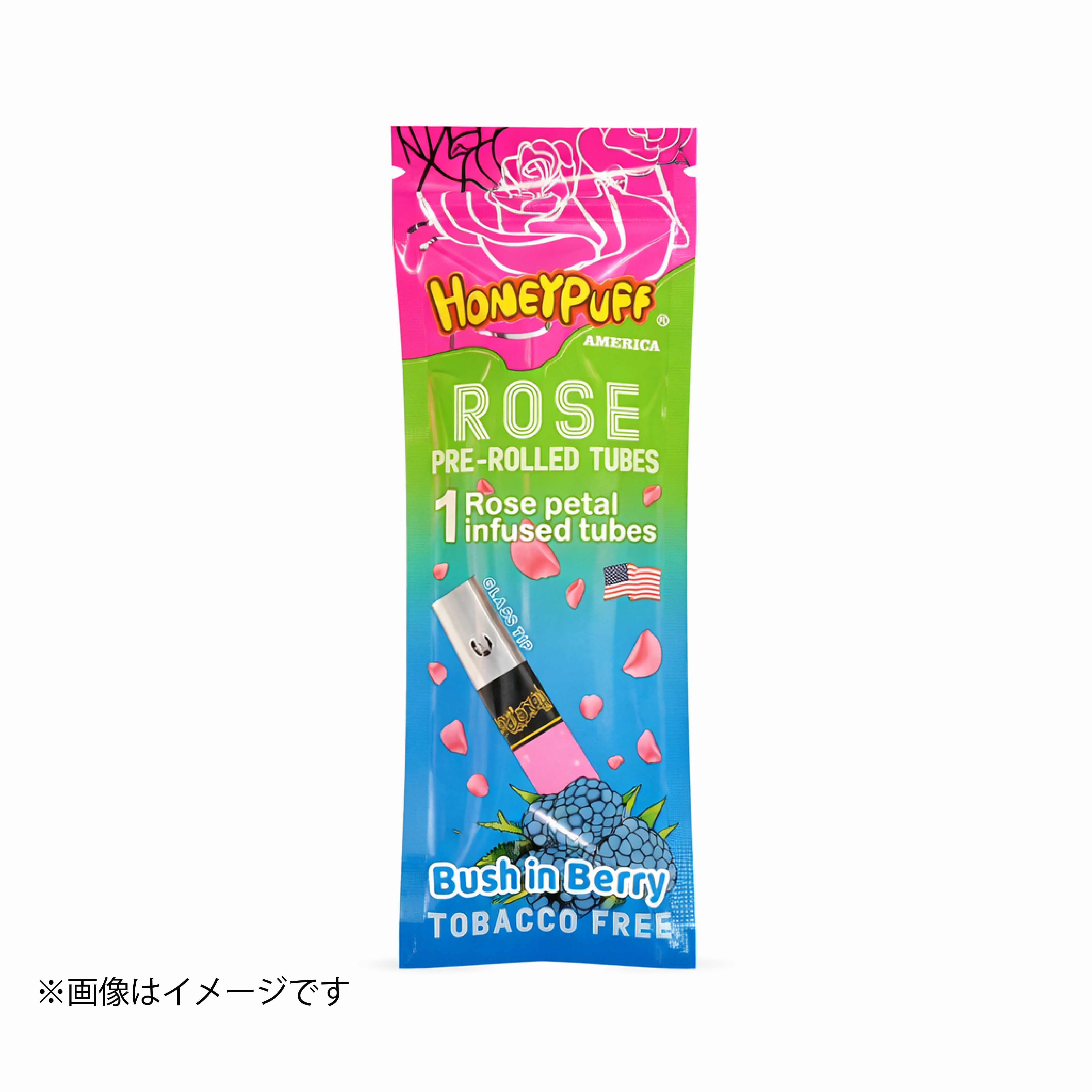 HoneyPuff Rose Pre-Rolled Tubes | ガラスチップ付き ローズ プレロール