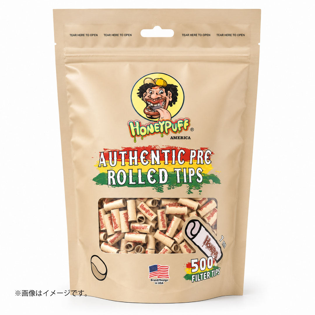 HONEYPUFF プレロールドチップ 7mm 500個入り|巻き済みフィルターチップ 大容量