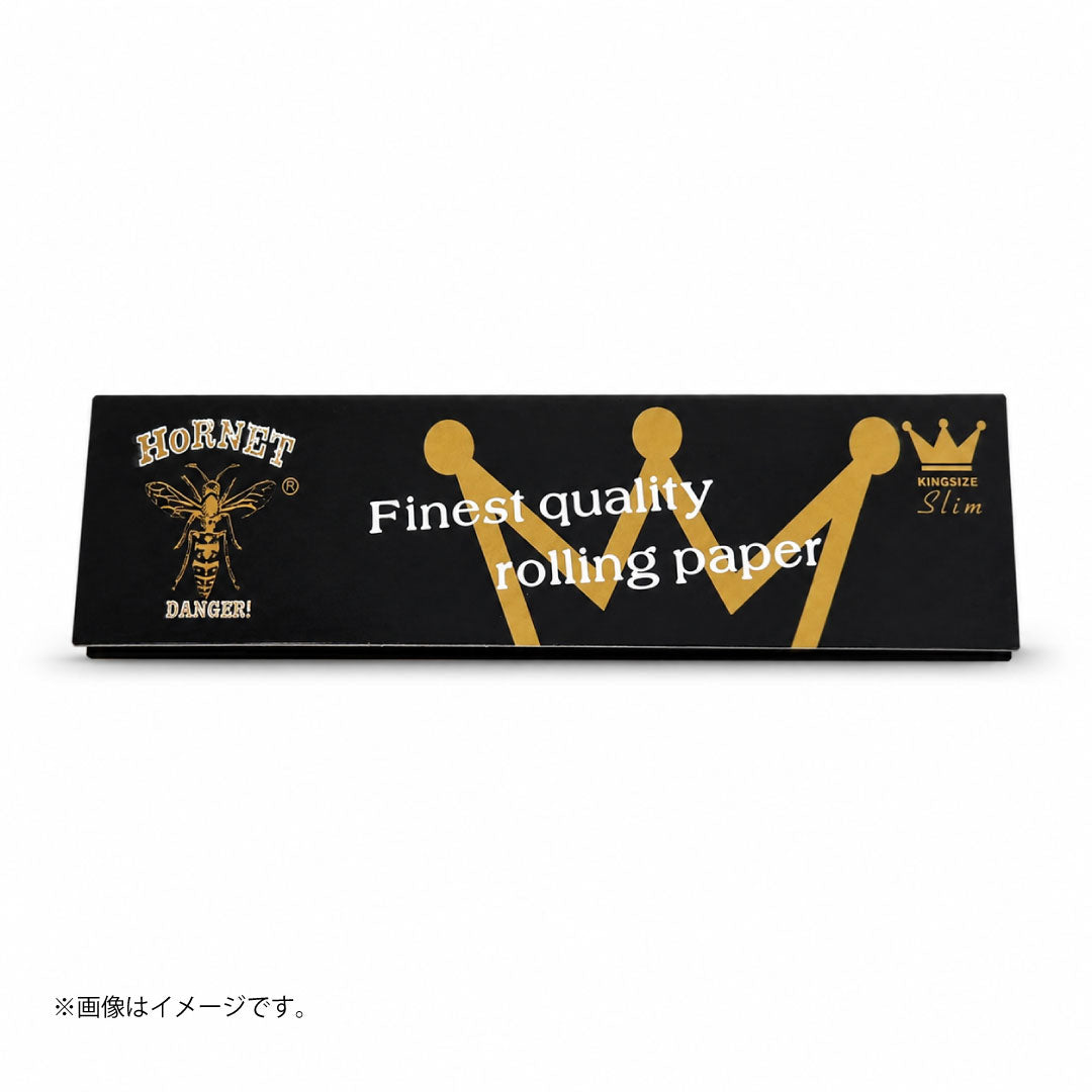 HORNET キングサイズ スリム ローリングペーパー|Finest Quality・オーガニックヘンプ(ブラック/ホワイト)