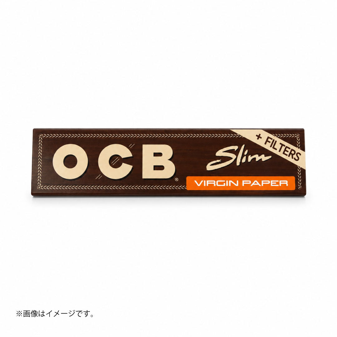 OCB Virgin Slim +Tips|無添加ペーパー×チップセット 32枚+32個入り|単品/32パック入りBOX選択可