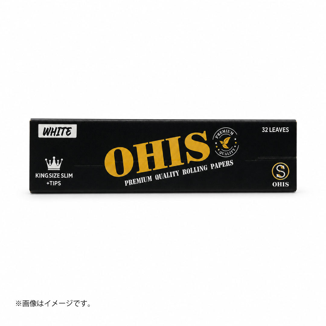 OHIS ローリングペーパー キングサイズスリム WHITE|ペーパー32枚+チップ32個