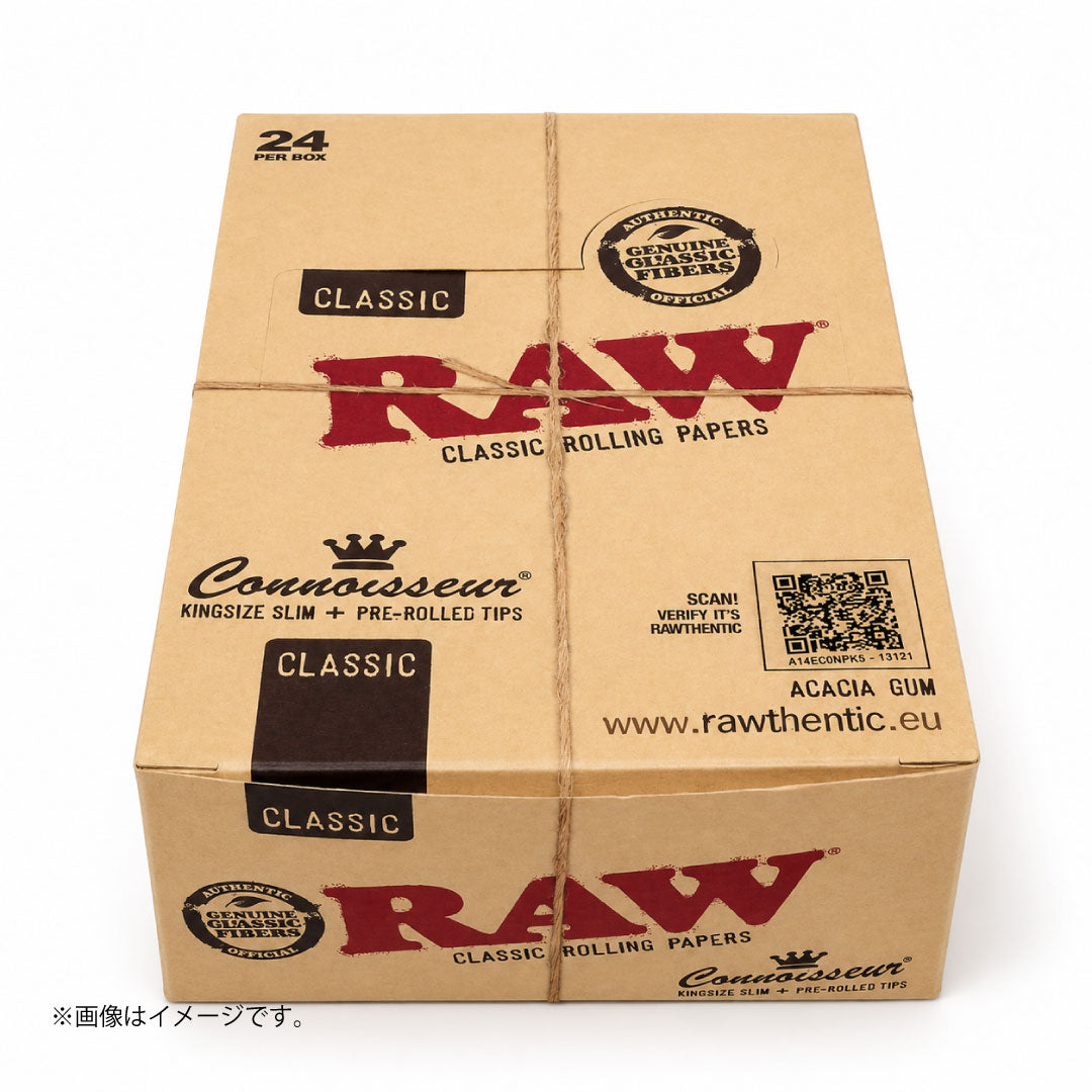 RAW コニサー キングサイズスリム|ペーパー+プリロールチップ一体型 無漂白(ロウ)