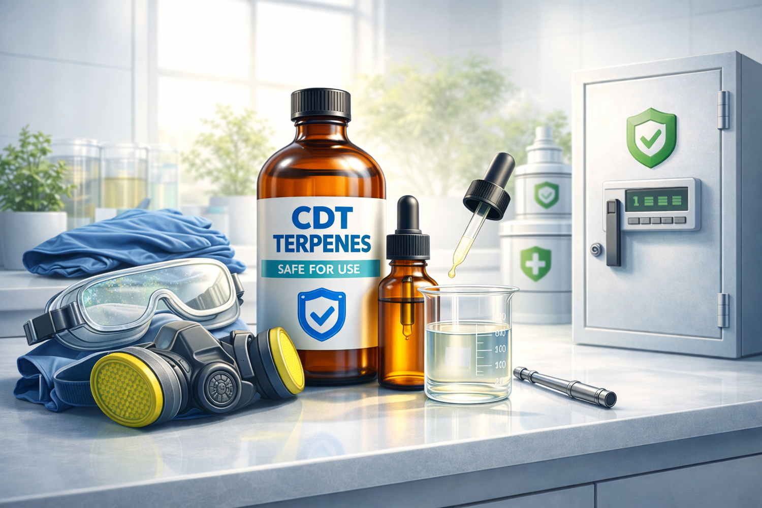 【SDS解説】CDTテルペンの安全な扱い方と希釈方法｜必須の保護具と保管の注意点