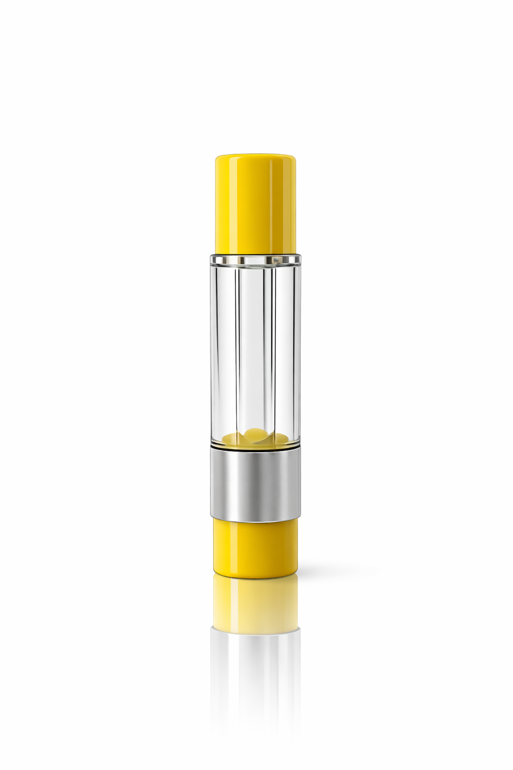 フルガラスアトマイザー 1ml イエロー | 510規格 ガラスカートリッジ（CBD/VAPE用）