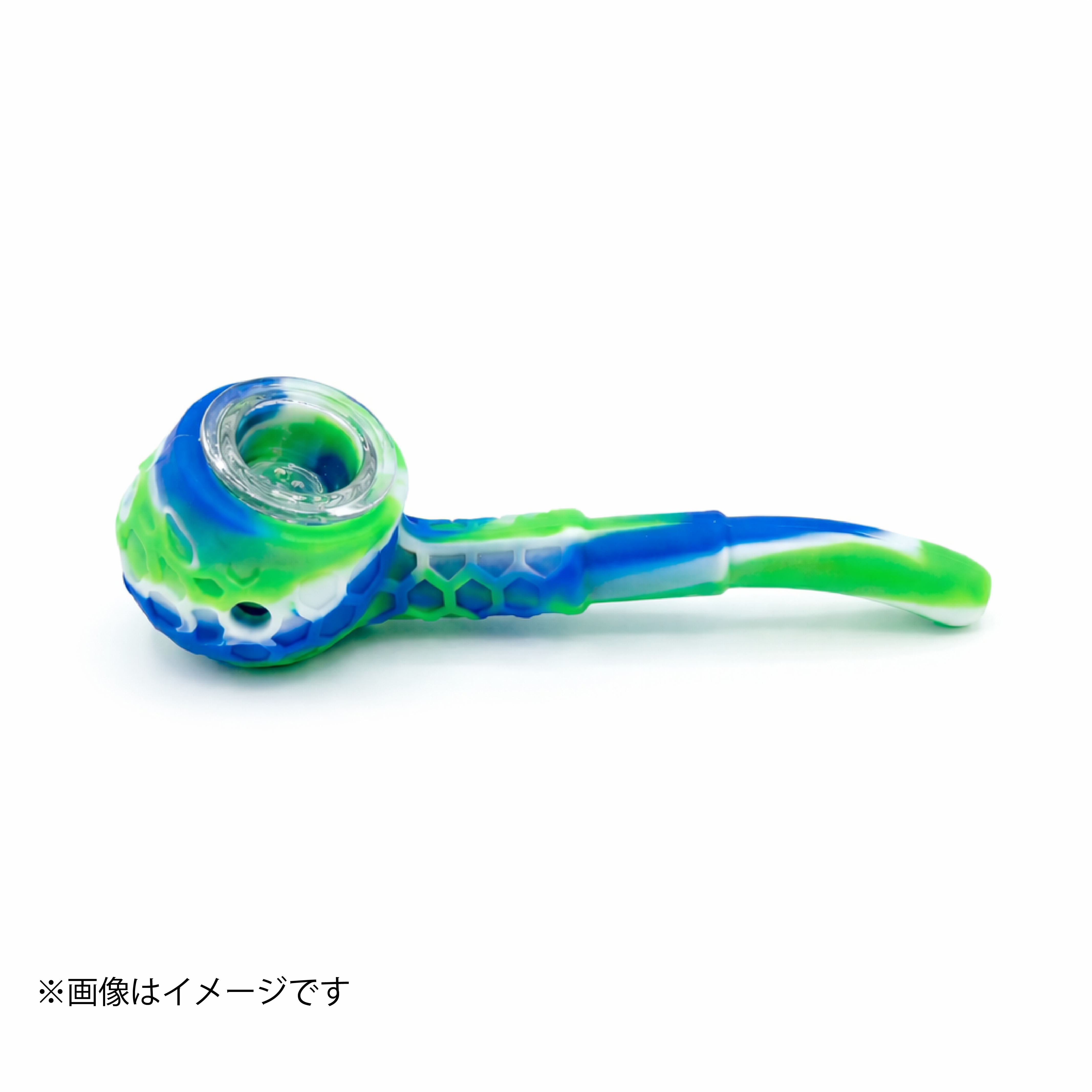 ハニカム シリコンパイプ | ガラスボウル付き | 喫煙具 | ハンドパイプ