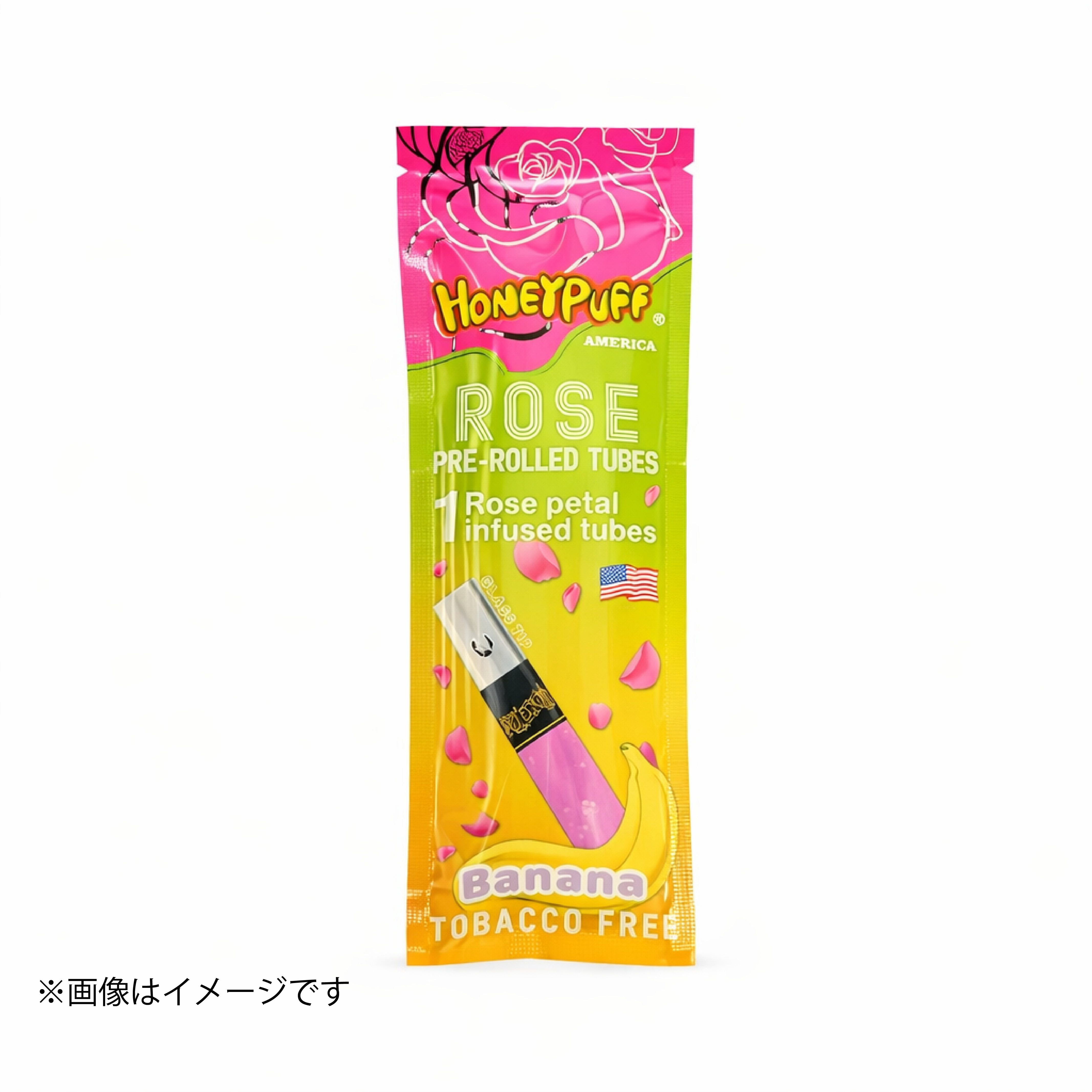 HoneyPuff Rose Pre-Rolled Tubes | ガラスチップ付き ローズ プレロール