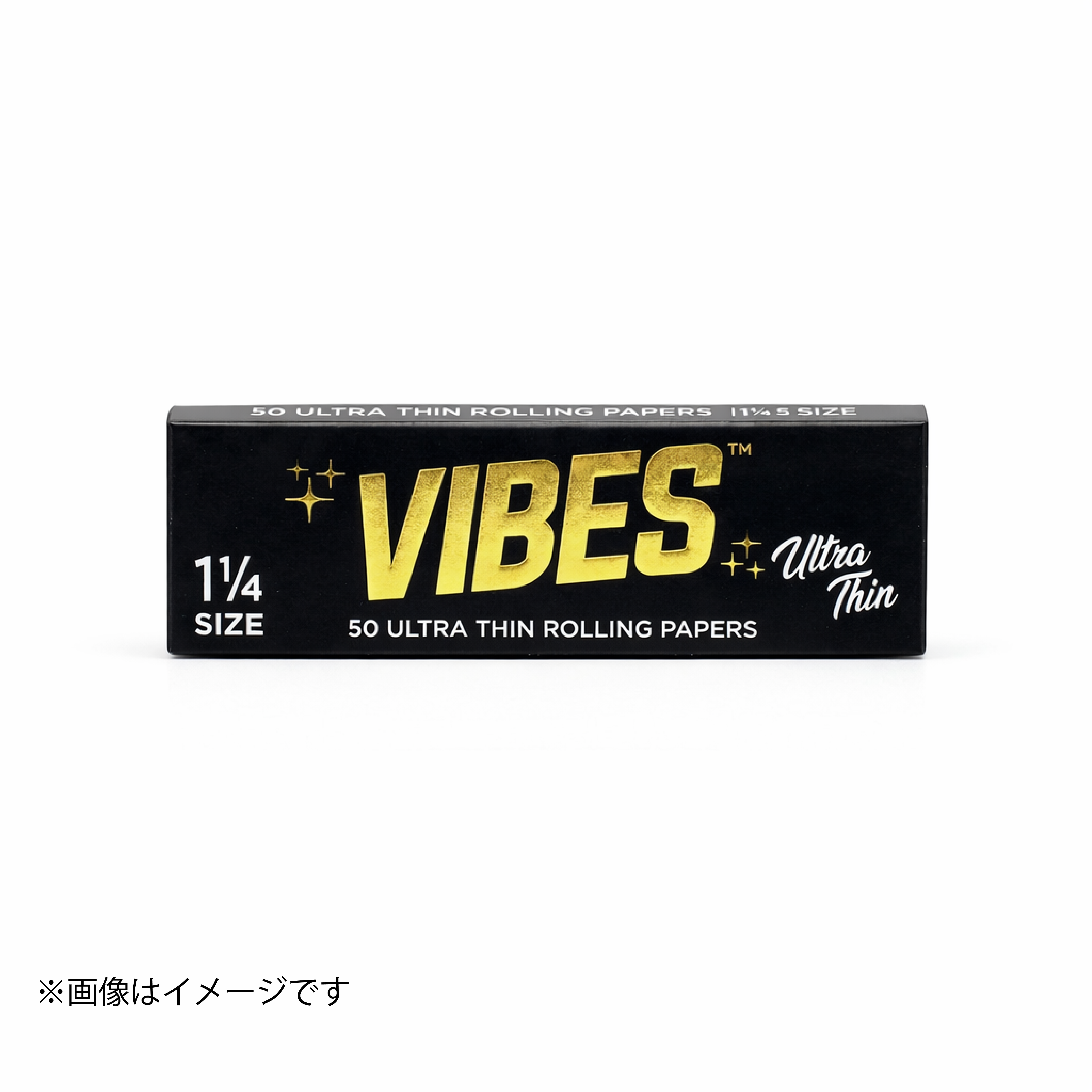 VIBES 1 1/4 Ultra Thin Rolling Papers | バイブス 1.25サイズ 極薄ペーパー [Black / Cookies Blue]