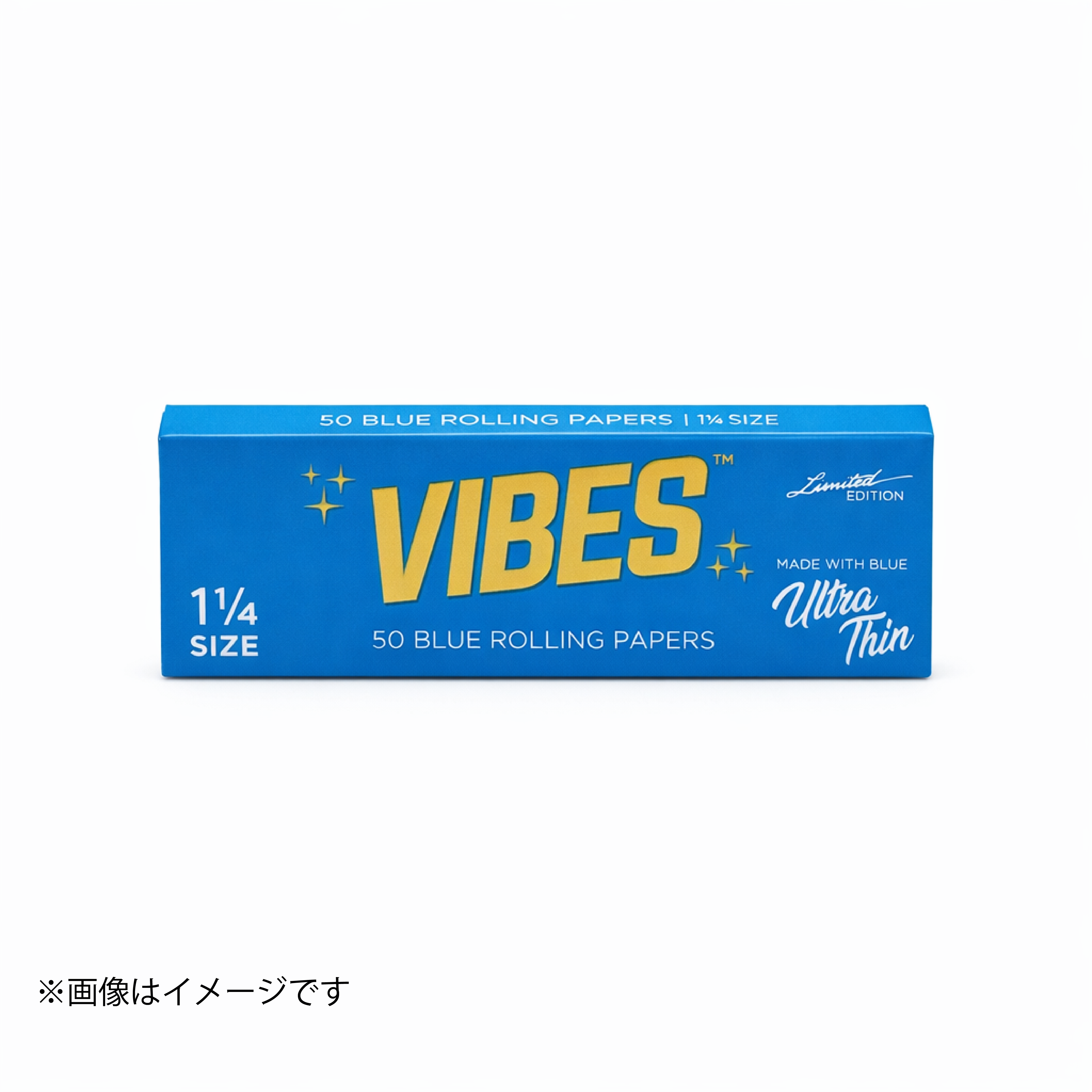 VIBES 1 1/4 Ultra Thin Rolling Papers | バイブス 1.25サイズ 極薄ペーパー [Black / Cookies Blue]