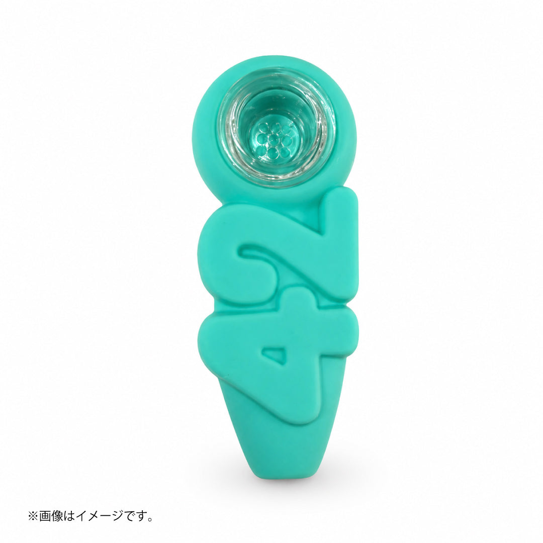 420デザイン ミニシリコンパイプ｜ガラスボウル付き ハンディサイズ 全4色（GYD210）