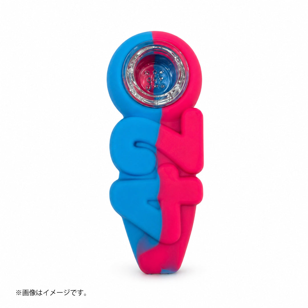 420デザイン ミニシリコンパイプ｜ガラスボウル付き ハンディサイズ 全4色（GYD210）