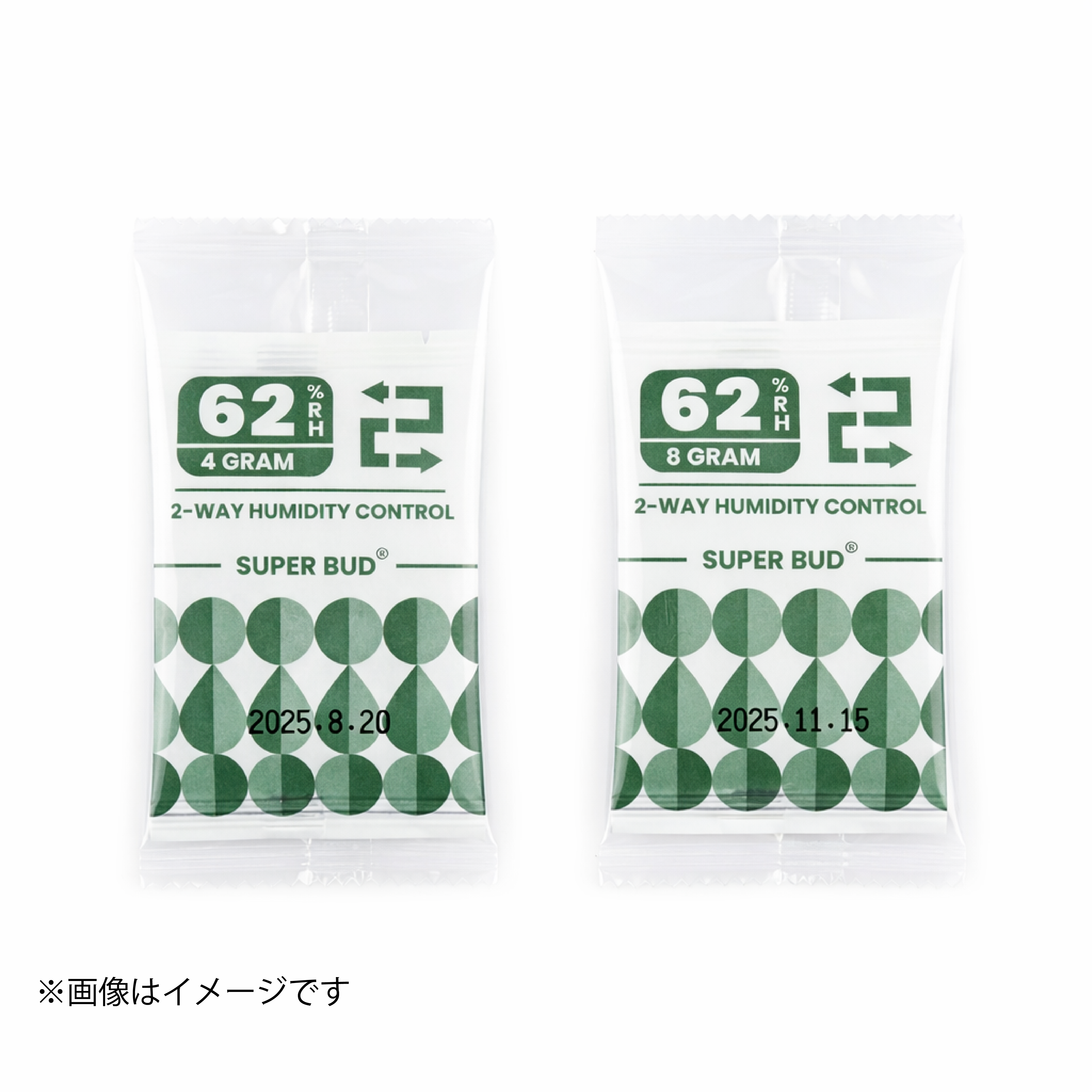 SUPER BUD 湿度調整剤 62% | 2-Wayコントロール | ハーブ・タバコ保存・キュアリング