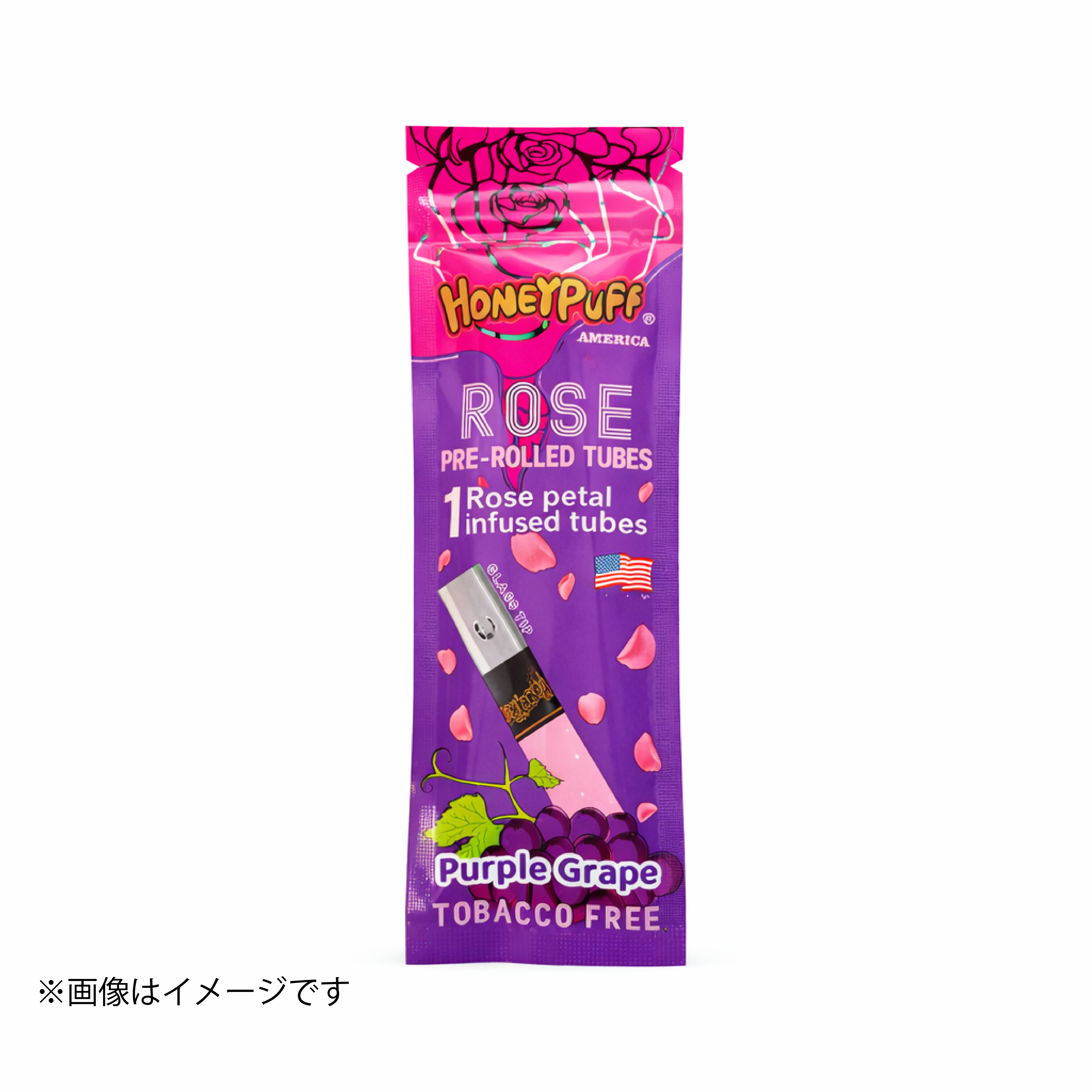 HoneyPuff Rose Pre-Rolled Tubes | ガラスチップ付き ローズ プレロール