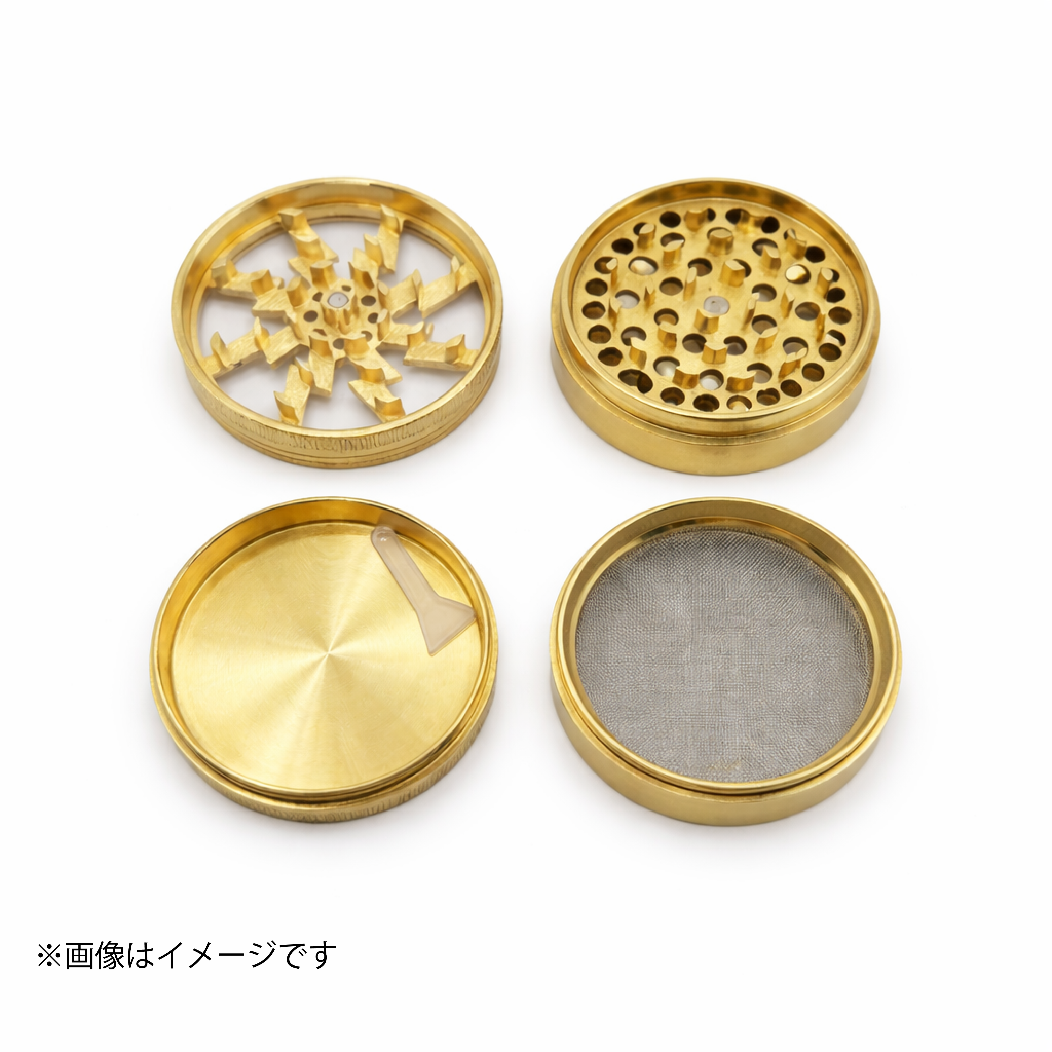 サンダーデザイン 4層式メタルグラインダー【ゴールド】