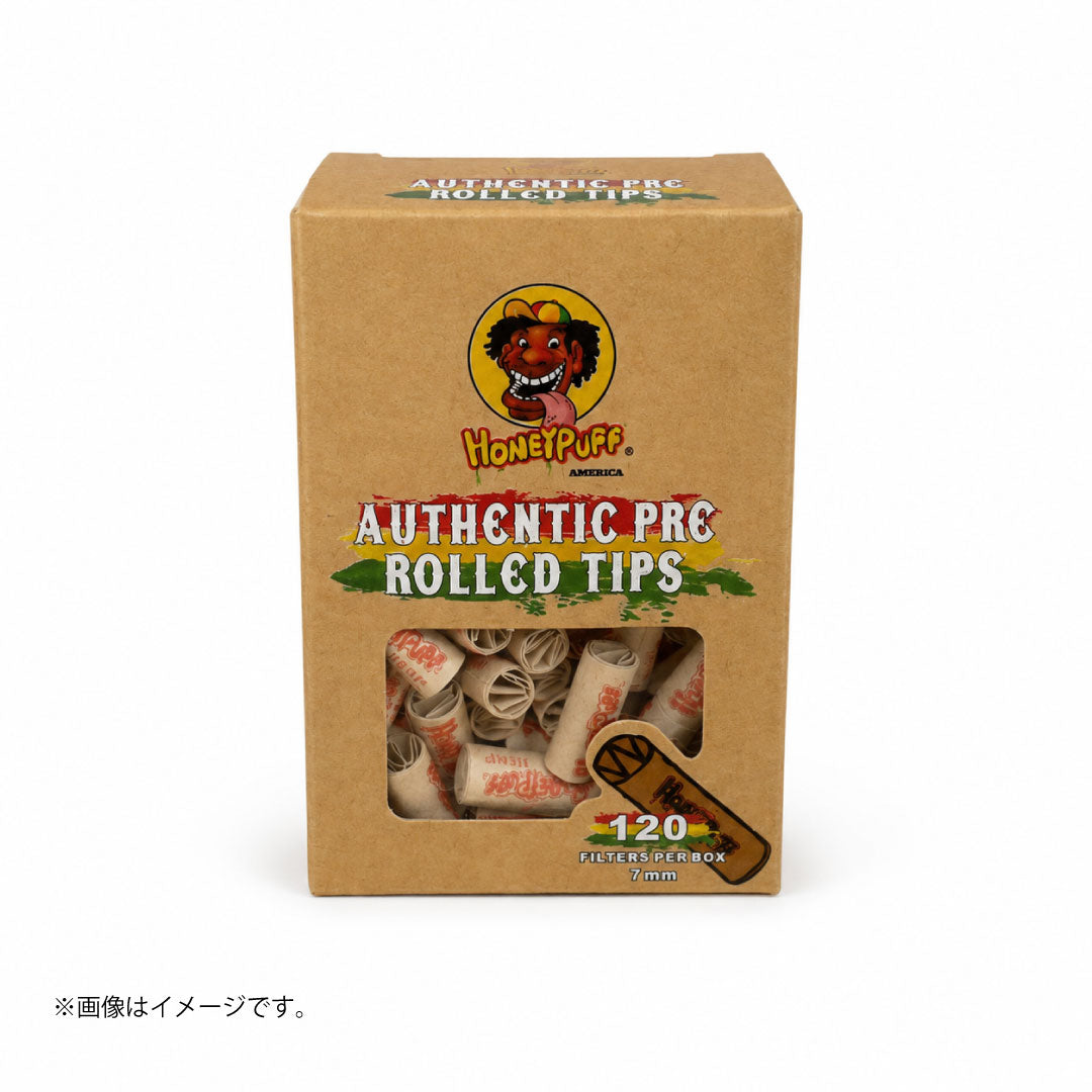 HoneyPuff Authentic プリロールチップス 120個入｜7mm ナチュラル／ホワイト／ピンク 巻紙用フィルター