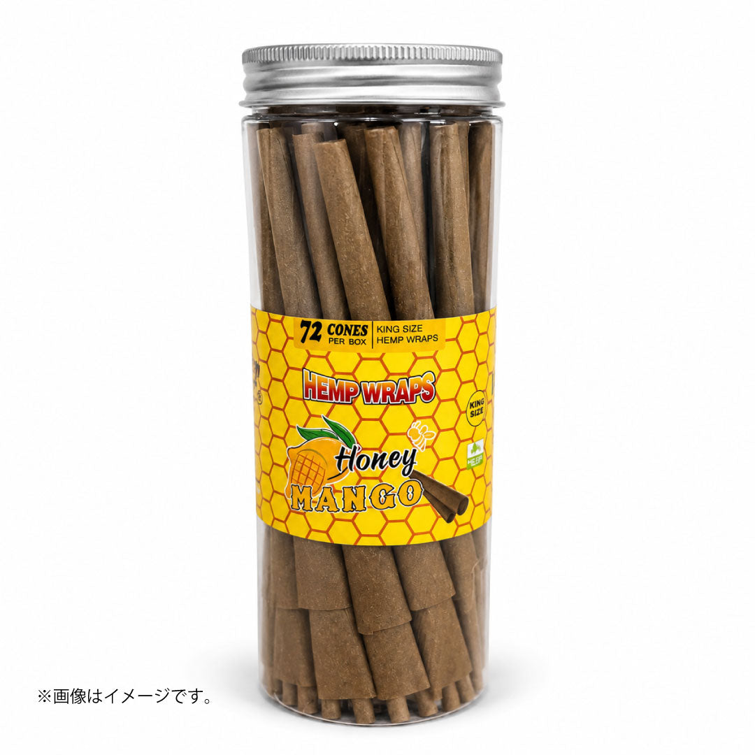 HORNET Honey Mango ヘンプラップス プリロールコーン 72本入｜キングサイズ ブランツ