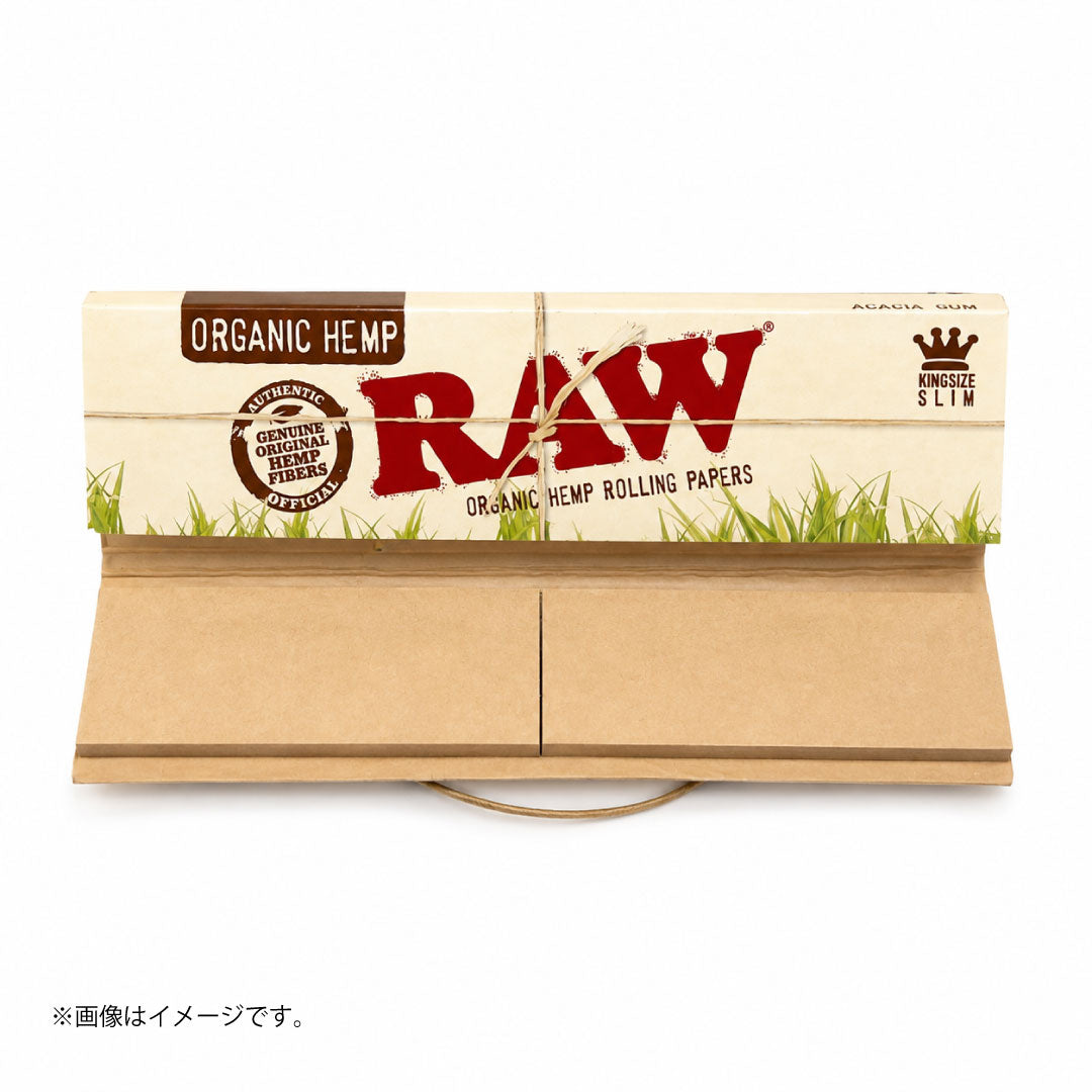 RAW オーガニックヘンプ コニサー キングサイズスリム｜ペーパー＋チップ一体型 有機麻（ロウ)