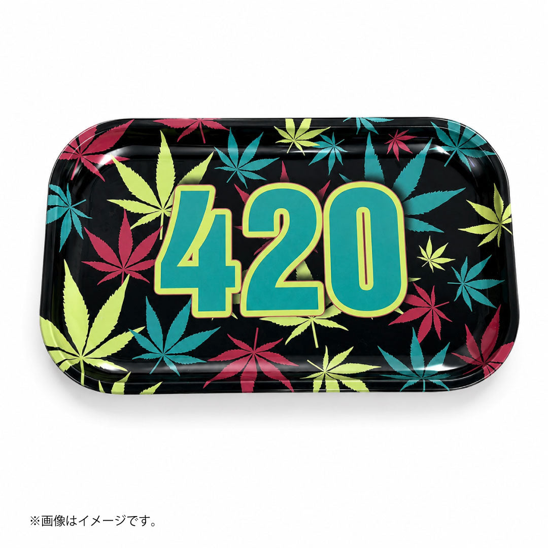 ローリングトレイ 420｜カラフルリーフ柄 ストリートデザイン