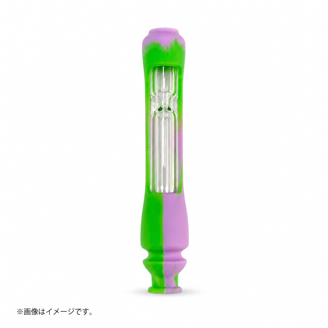 ワンヒッター シリコンパイプ｜ガラスインナー スティック型 全4色（GYD320）
